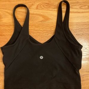 Black lululemon bra+crop top